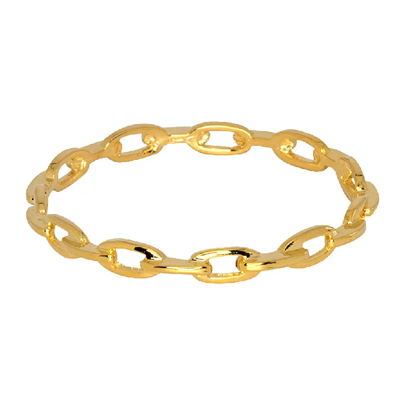 Polished Gold Link Bangle