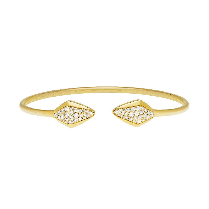 Viv Open Flexible Cuff in Yellow Gold