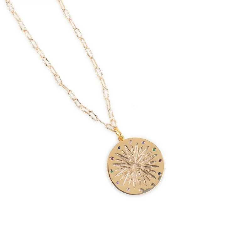 Gold Disk Necklace