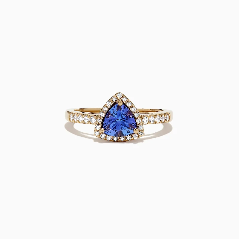 Nahla Siri 14K Yellow Gold Tanzanite and Diamond Ring, 0.96 TCW