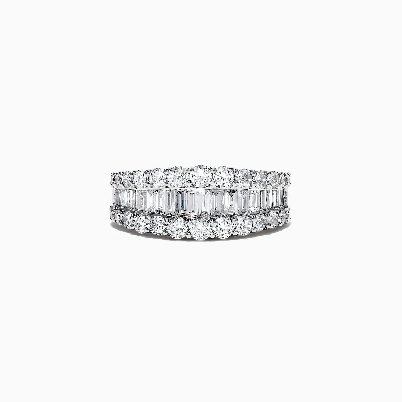 Classique 14K White Gold Diamond Band Ring, 1.55 TCW