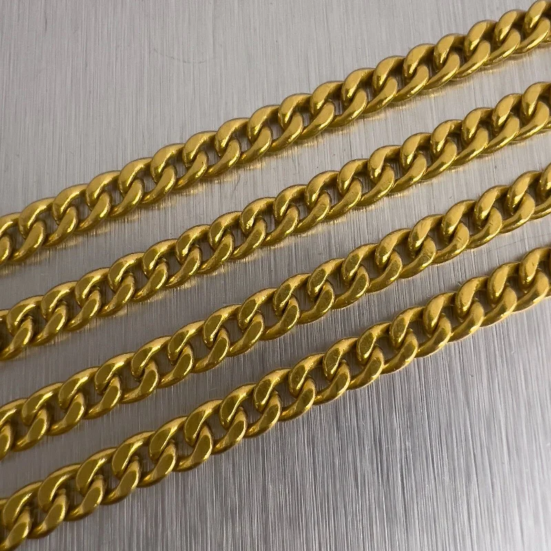 .999 24k Yellow Gold Miami Cuban Link 4.2mm Chain Necklace 25" 48.7g