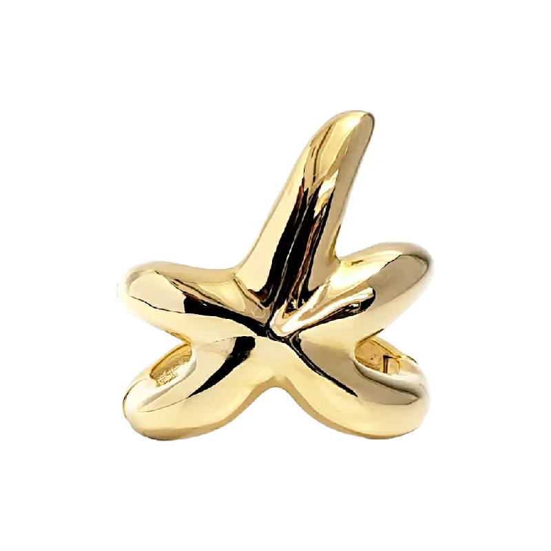 Vintage Polished Gold Starfish Bracelet