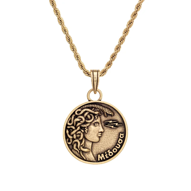 Medusa Coin Necklace