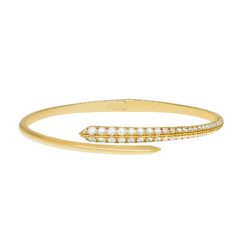 Viv Overlap Half Diamond Half Plain Cuff