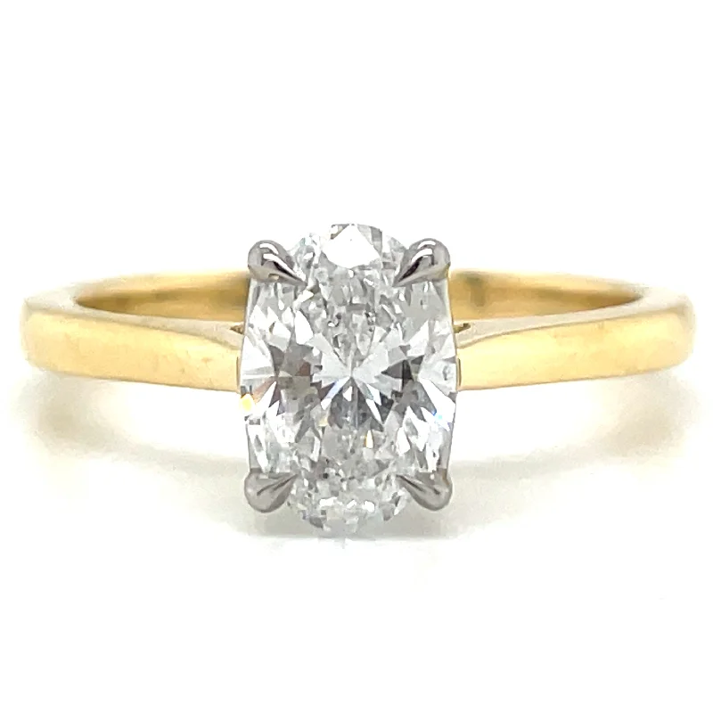 Emma - 18ct Yellow Gold 1ct Laboratory Grown Oval Diamond Engagement Ring