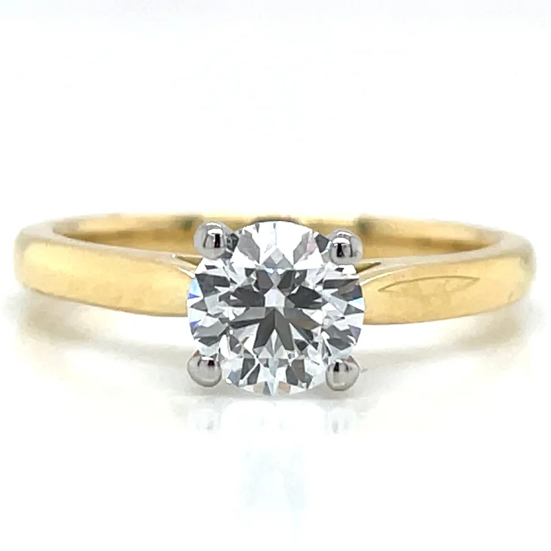 Julianna - 18ct Yellow Gold Laboratory Grown 0.81ct Round Brilliant Solitaire Diamond Engagement Ring