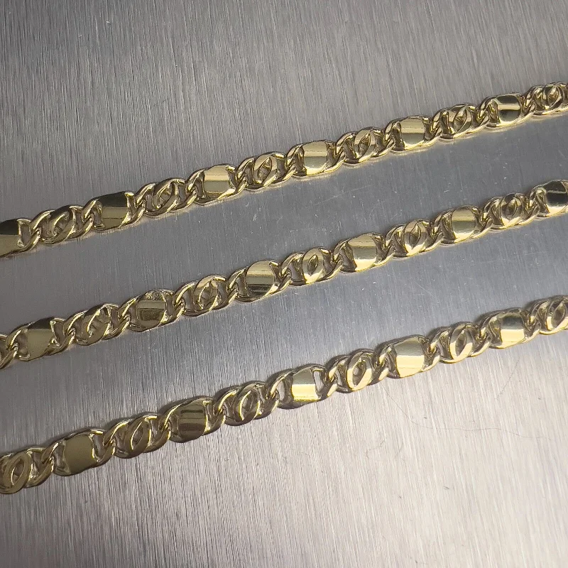 18k Yellow Gold Fancy Mariner Anchor Link Chain Necklace 24" 59gr 6mm