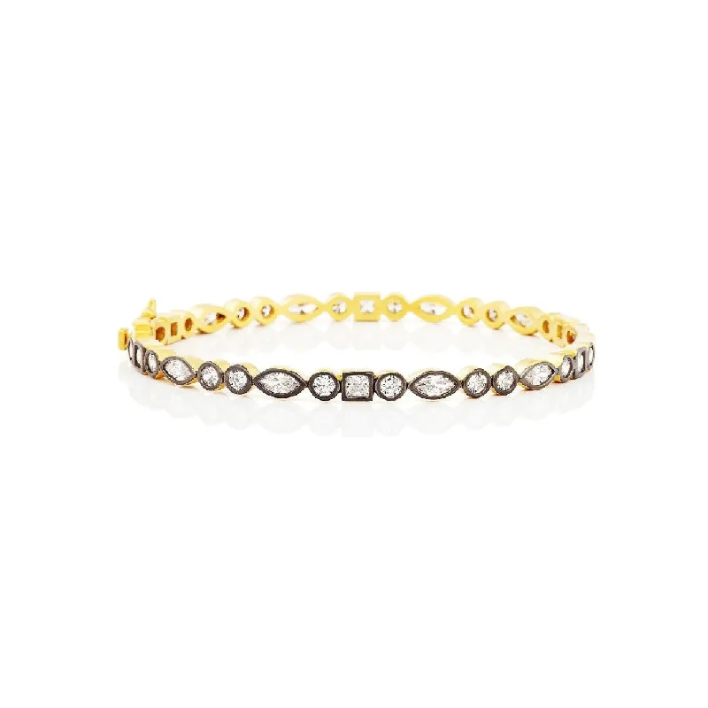 Freida Rothman Signature Mixed Shape Bangle