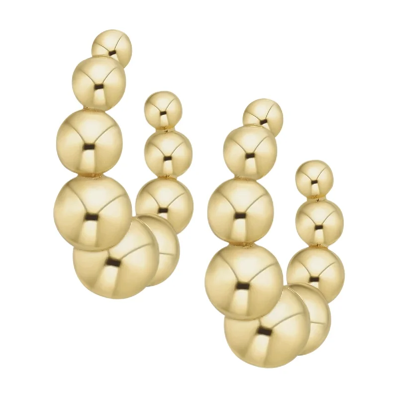 Victoria Townsend Gold Plated Ball Bead Hoop Earrings