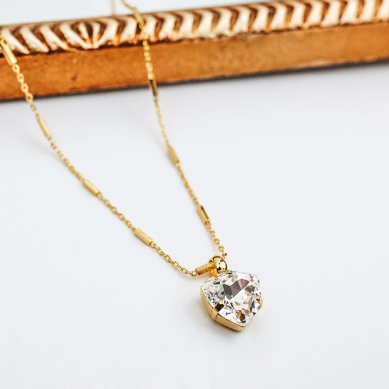 Sorrelli | Perfectly Pretty Crystal Pendant Necklace in Bright Gold Tone and Crystal