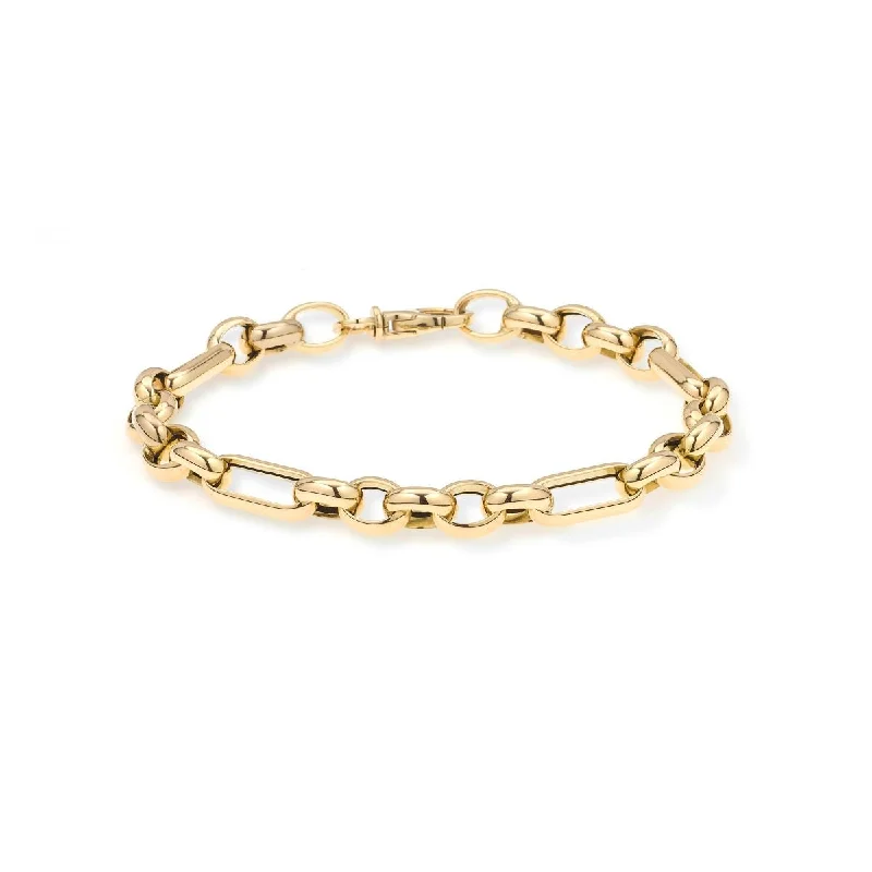 Mixed Rolo Cable Chain Bracelet