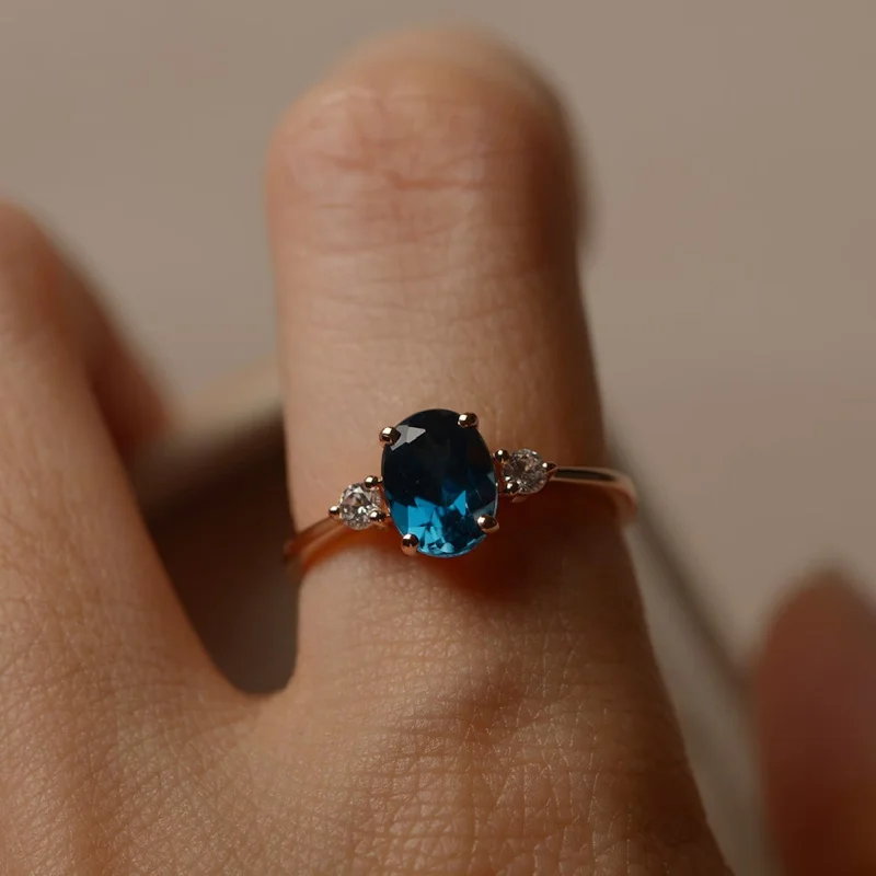 London Blue Topaz Stone Ring