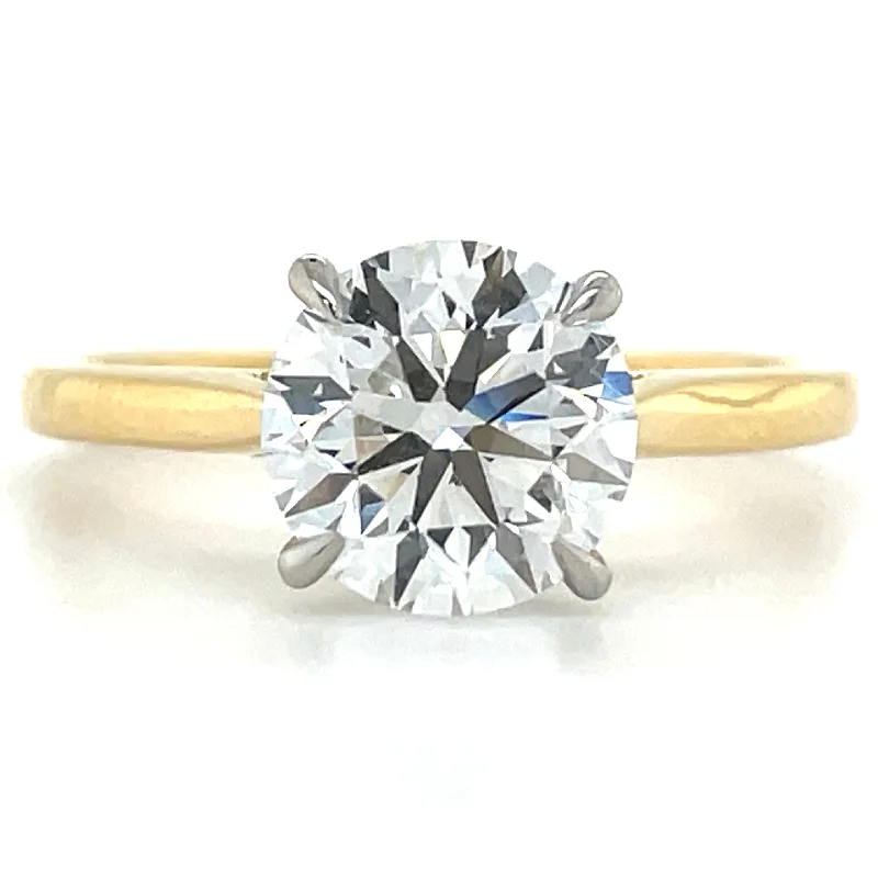 Lily - 18ct Yellow Gold Laboratory Grown 1.75ct Round Solitaire Diamond Engagement Ring