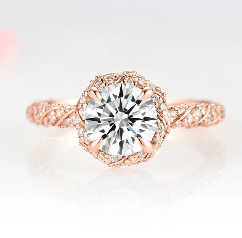 Waverly Engagement Ring- 14K Solid Rose Gold