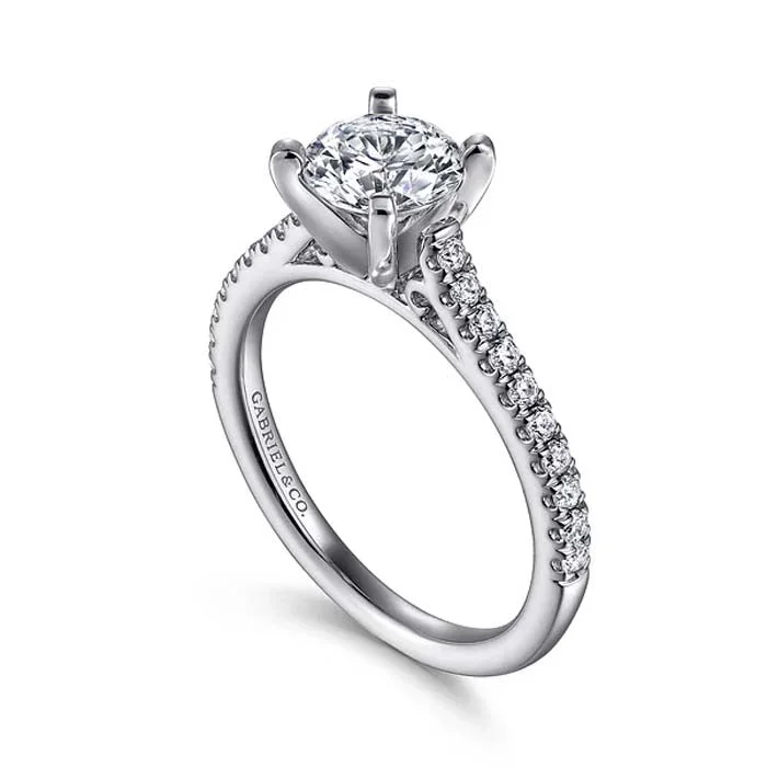 Gabriel & Co. "Joanna" Engagement Ring Semi-Mounting in 14K White Gold