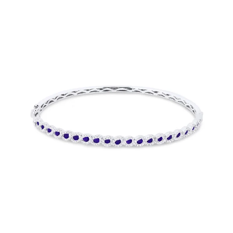 Diamond and Sapphire Bangle Bracelet