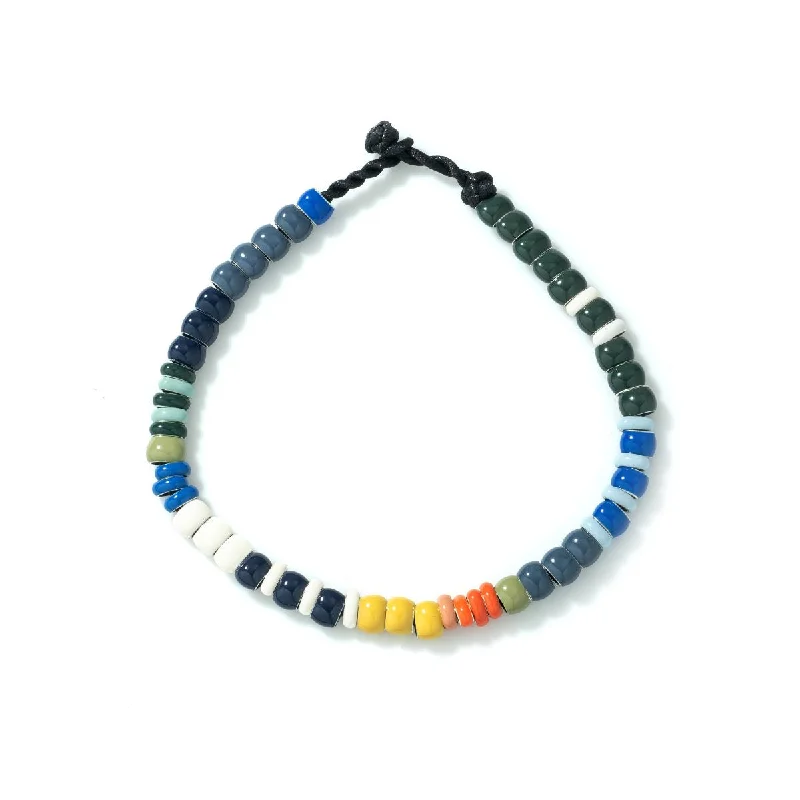 Bead Party Men's Blue Multi Enamel Bracelet