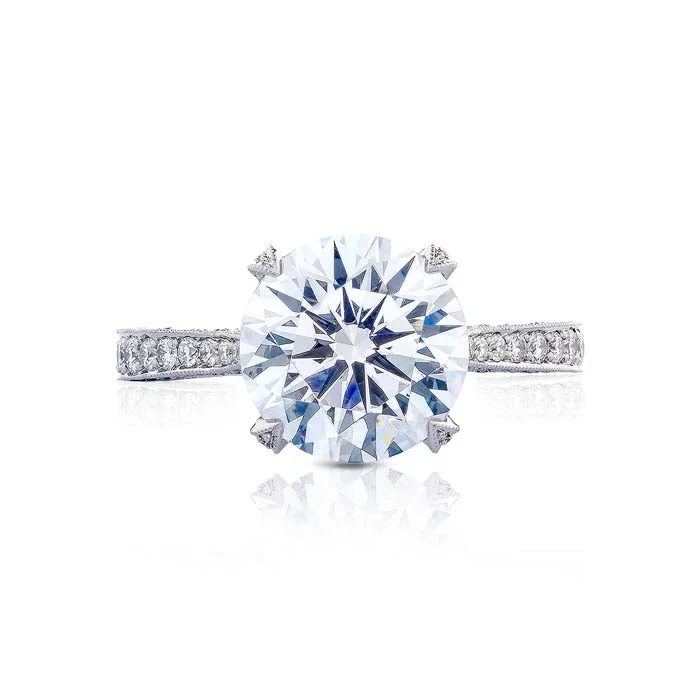 Tacori Classic Crescent RoyalT Round Solitaire Engagement Ring Semi-Mounting in Platinum