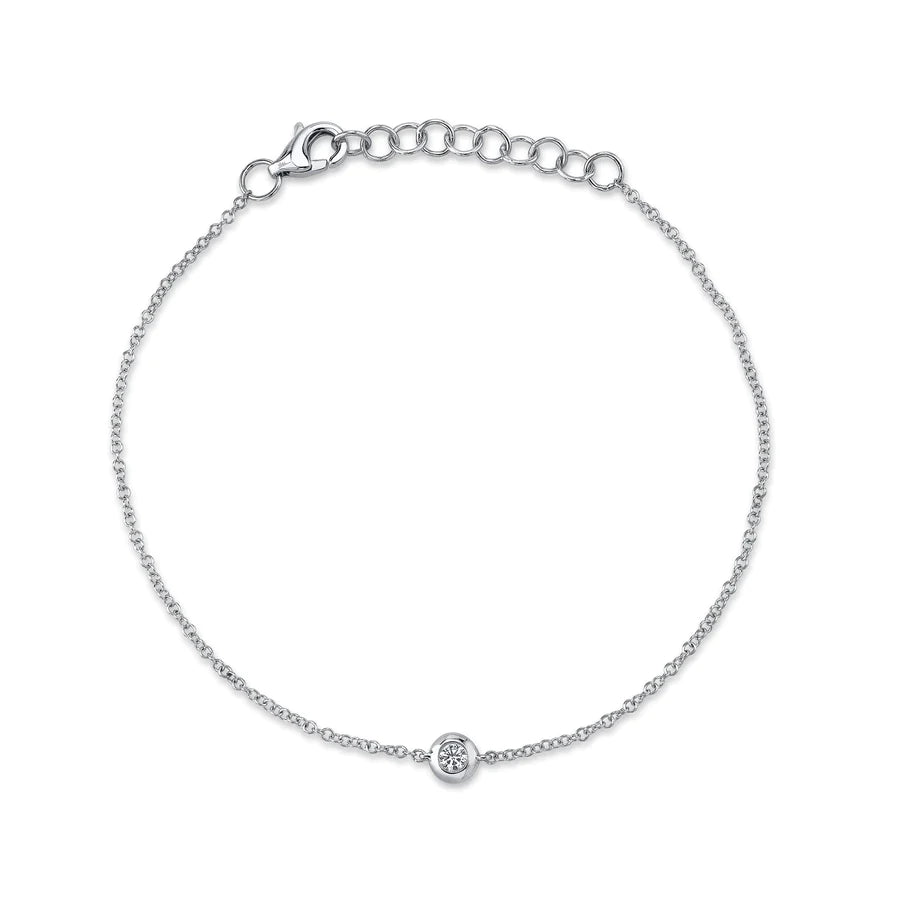 Shy Creation Single Diamond Bezel Bracelet