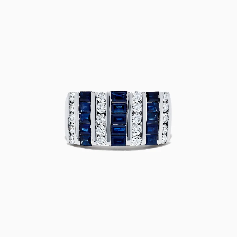 Royale Bleu 14K White Gold Sapphire and Diamond Ring, 2.04 TCW