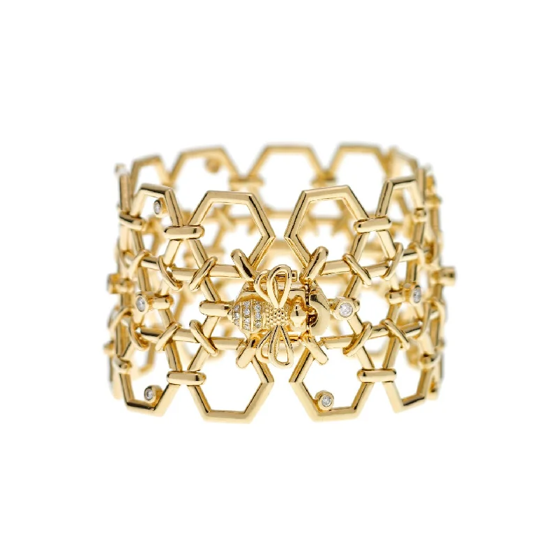 18K Beehive Bracelet