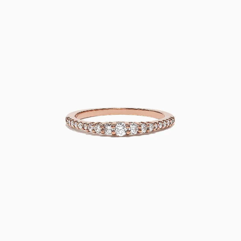 Pave Classica 14K Rose Gold Diamond Band Ring, 0.31 TCW