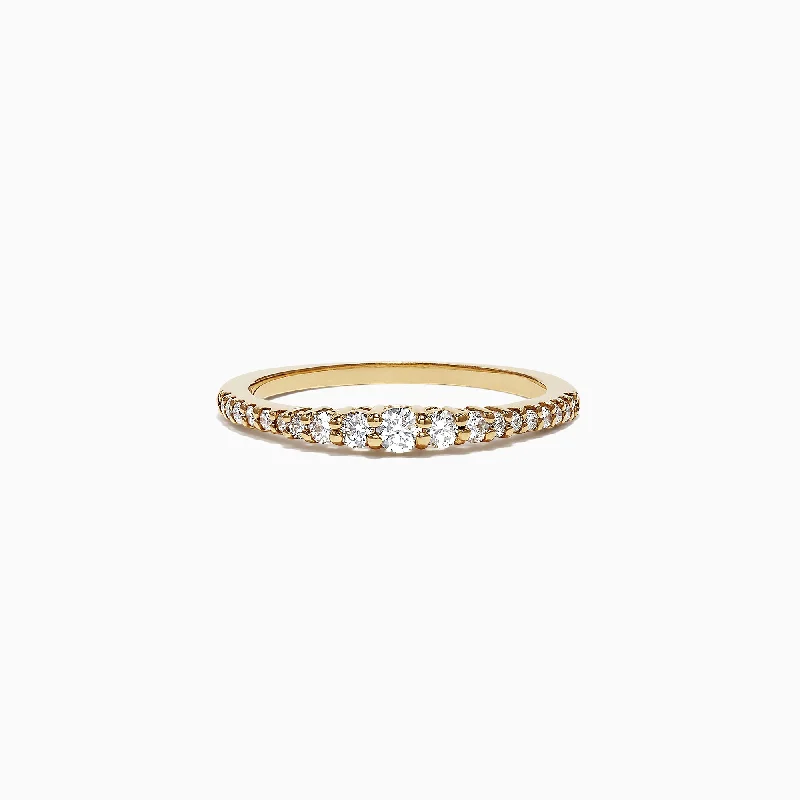 Pave Classica 14K Yellow Gold Diamond Band Ring, 0.31 TCW