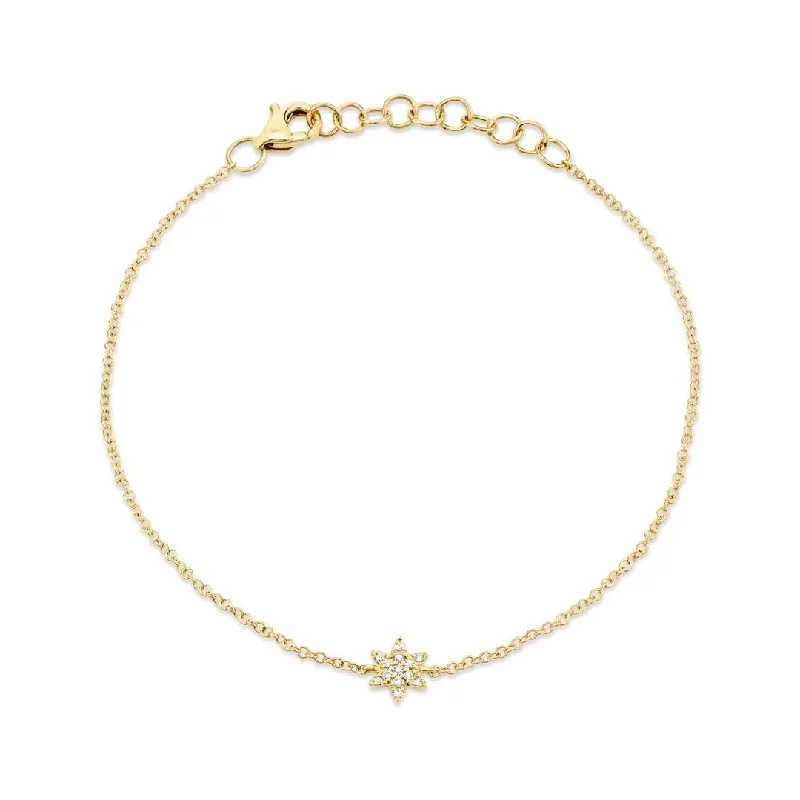 Shy Creation Pave Diamond Star of David Bracelet