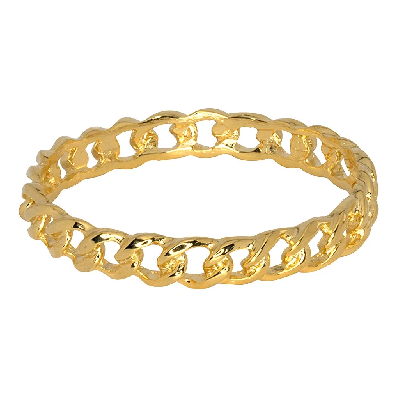 Polished Gold Link Bangle