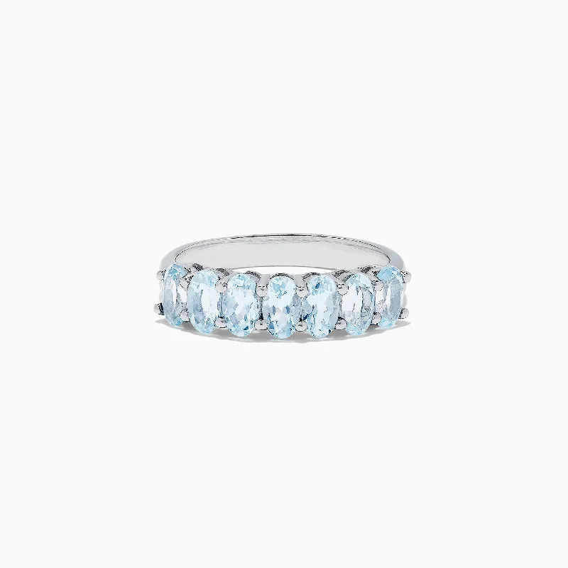 Aquarius Sterling Silver Aquamarine Ring, 1.50 TCW