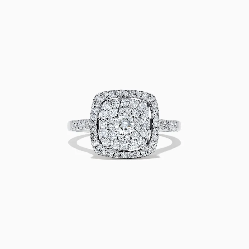 Pave Classica 14K White Gold Diamond Ring, 0.83