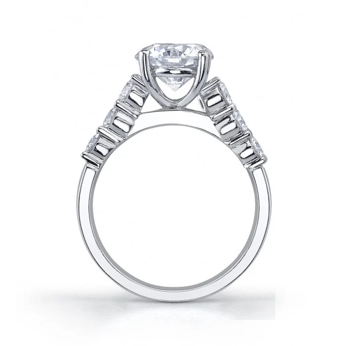 Mountz Collection Diamond Engagement Ring Semi-mounting in 14K White Gold