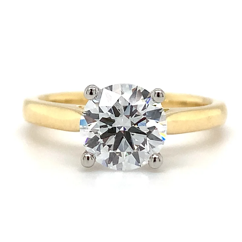 Julianna - 18ct Yellow Gold 1.5ct Laboratory Grown Round Brilliant Solitaire Engagement Ring