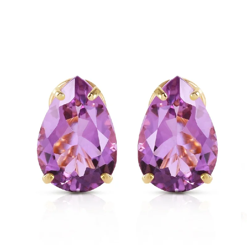 10 CTW 14K Solid Gold Inspiration Amethyst Earrings