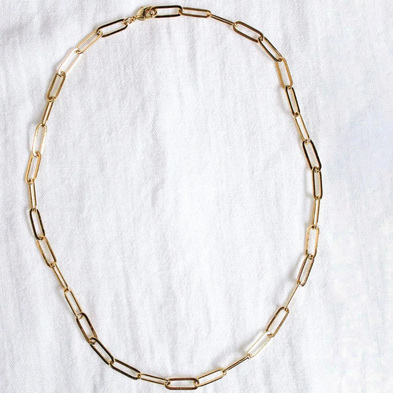 Kinsey Designs | Maeve Gold Tone Paperclip Chain Necklace