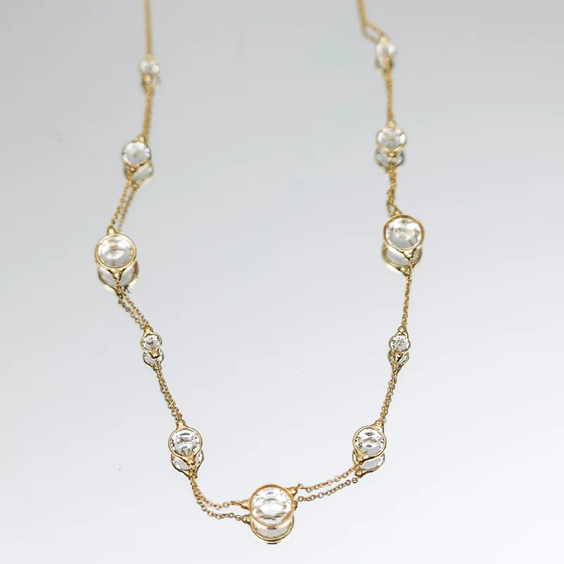 Sorrelli | Inner Orbit Crystal Tennis Necklace in Bright Gold Tone and Crystal