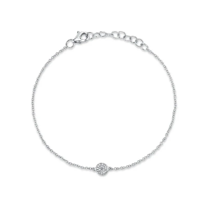 Shy Creation Pave Diamond Circle Bracelet