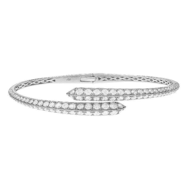 Viv Overlap Cuff in White Gold