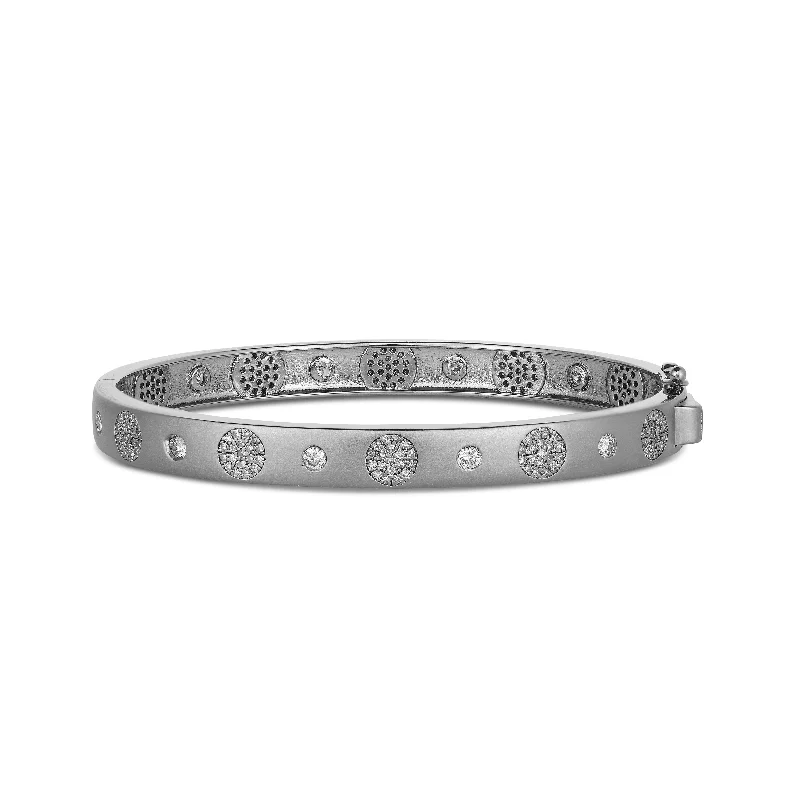 Tara Mikolay Alternating Pave Diamond Circles Bangle